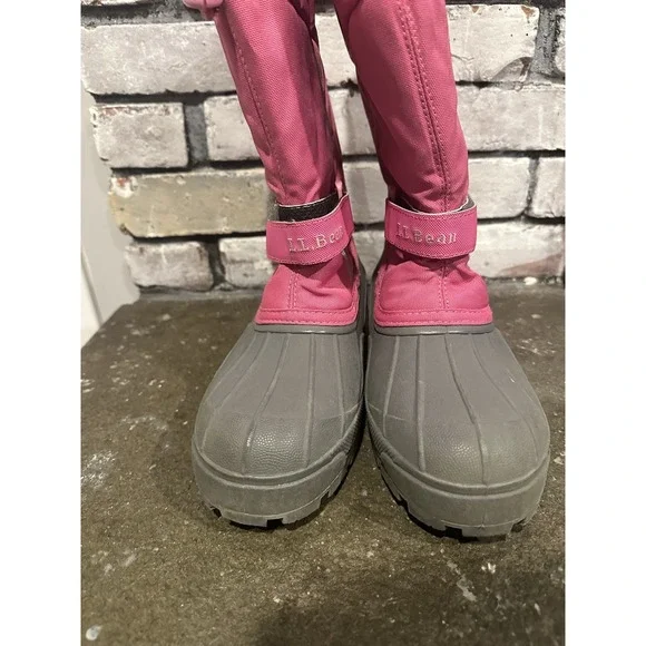 L.L. Bean Northwoods Waterproof Winter Boots Snow Pink Big Kids 4 $80 Retail - Picture 7 of 8